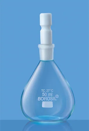 Borosil 1625 Relative Density Bottle, (Pyknometer) With I/C PTFE Stoppper – Borosil