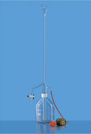 Borosil 2154 AutoBurettes, With PTFE stopcock, Class B – Borosil