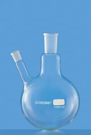 Borosil 4381 Round Bottom Flask, 2 Necks, Angular – Borosil