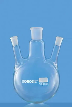 Borosil 4383 Round Bottom Flask, 3 Necks, Angular – Borosil