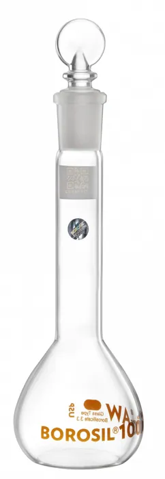 Borosil 5641 Volumetric Flask, Class B, Narrow Mouth, Clear – Borosil