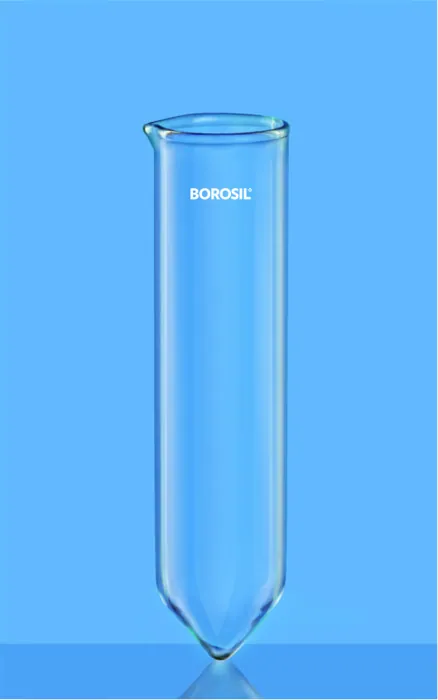 Borosil 8320 Centrifuge Tube Heavy Duty, With Spout, Plain, Short Conical Bottom – Borosil