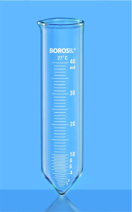 Borosil 8340 Centrifuge Tube Heavy Duty, With Spout, Graduated, Short Conical Bottom – Borosil