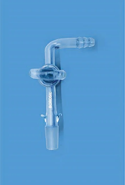 Borosil 8856 Adapter, Bent Cone With Stopcock – Borosil