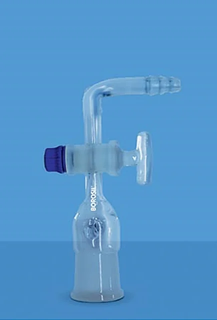 Borosil 8857 Adapter, Bent Socket With Stopcock – Borosil