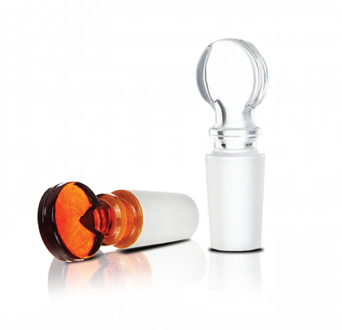 Borosil Glass Stopper (ISO / DIN, Penny head, Amber) – Borosil