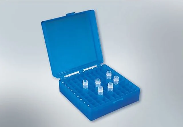 CRYO BOX (PP) 50 places for 1 ml or 1.8 ml cryo vails – Polylab
